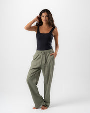 Hunter Green Unisex Linen Pant