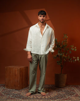 Hunter Green Unisex Linen Pant